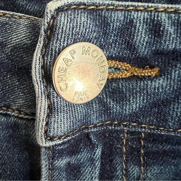 Cheap Monday High Skin Blue Blue High Rise Skinny Denim Jeans - Picture 6 of 12